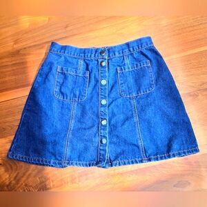 Blue Denim Button-Front Skirt by BDG. Small